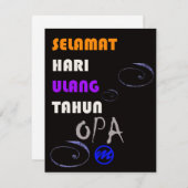 MR. Opa birthday card (Front/Back)
