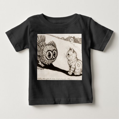 Mr Owl _ Are You a New Kind of Owl Kitty Baby T_Shirt