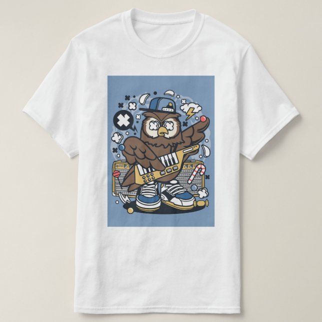 Mr Owl Trippy Lollipop pop art  T-Shirt (Design Front)