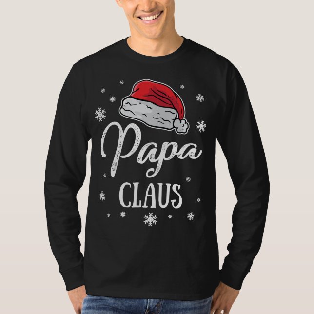 Mr. Papa Santa Claus Christmas Dad Matching Family T-Shirt (Front)