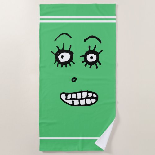 Mr Patate Light Green Beach Towel