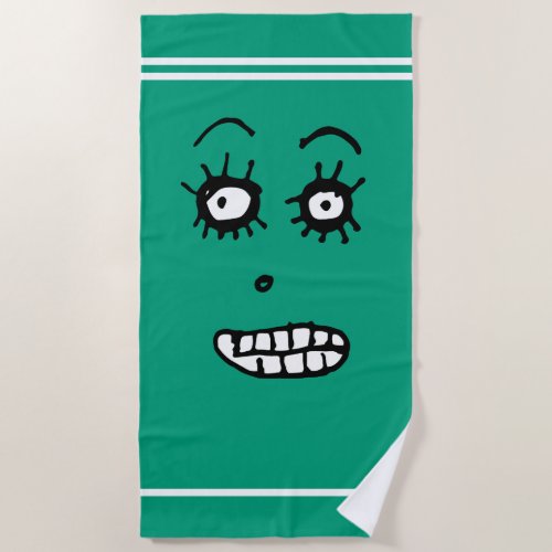 Mr Patate Pine Green Beach Towel