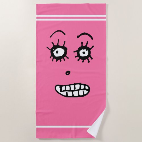 Mr Patate Pink Bubble Gum Beach Towel