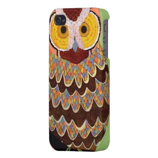 Mr. Pattern Owl iphone 4 iPhone Case (Back Left)