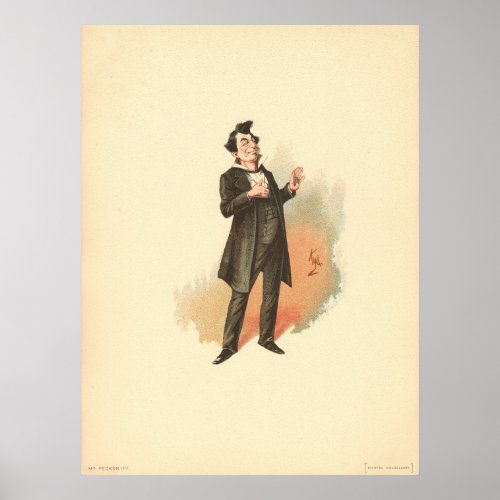 Mr Pecksniff by Kyd _ Dickens Martin Chuzzlewit Poster