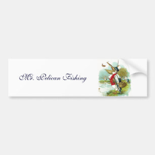 MR PELICAN FISHING BUMPER STICKER