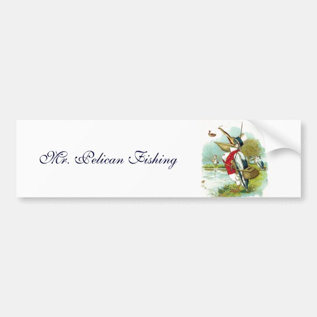 MR PELICAN FISHING BUMPER STICKER (Front)
