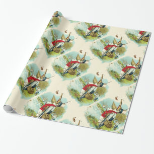 MR PELICAN FISHING ,cream Wrapping Paper