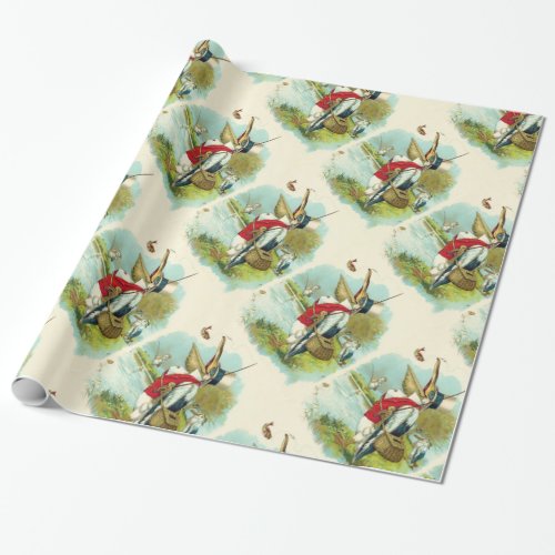 MR PELICAN FISHING cream Wrapping Paper