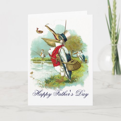MR PELICAN FISHING  FATHERS DAY CARD