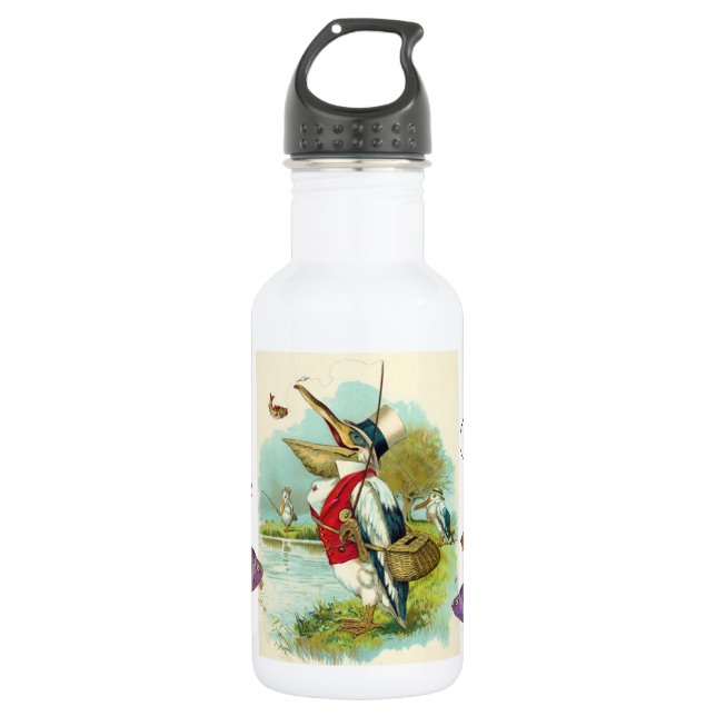 MR PELICAN FISHING MONOGRAM WATER BOTTLE (Front)