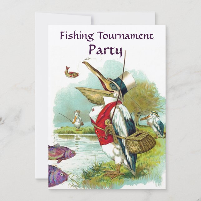 MR PELICAN FISHING TOURNAMENT PARTY INVITATION (Front)