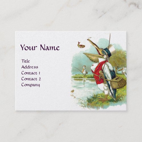MR PELICAN FISHING White Pearl Business Card