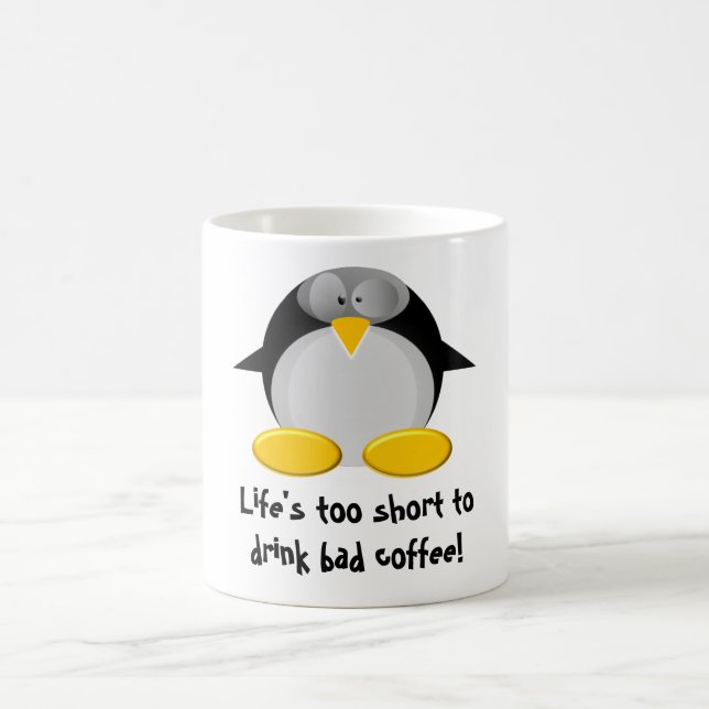 Mr. Penguin likes coffee Mug (Center)