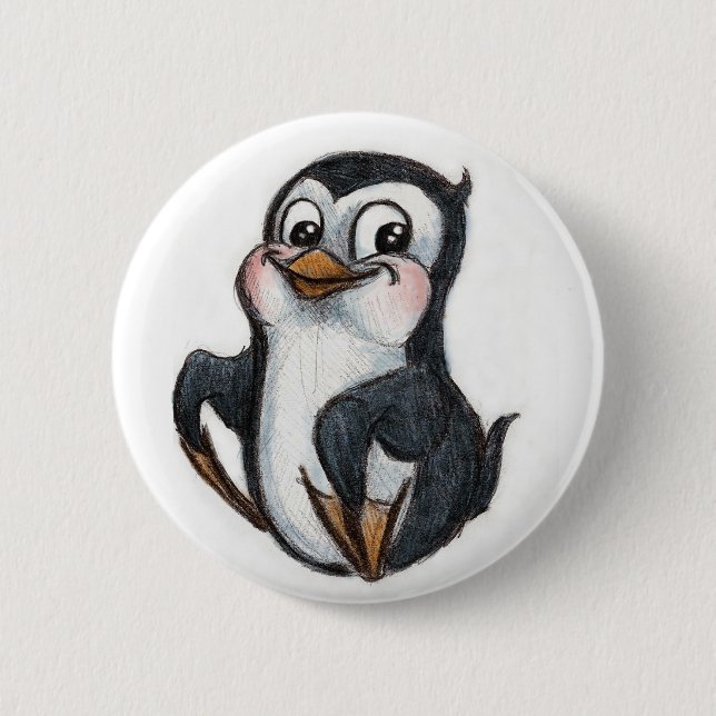 Mr. Penguin! Pinback Button (Front)