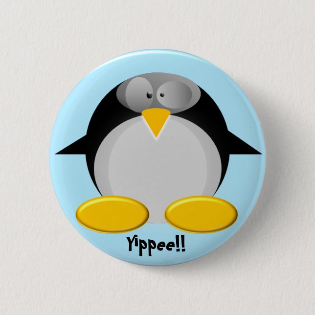 Mr. Penguin.....Yippee!!! Button (Front)