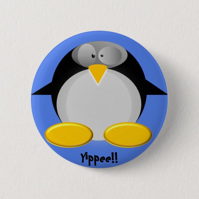 Mr.Penguin........Yippee!!!! Button (Front)