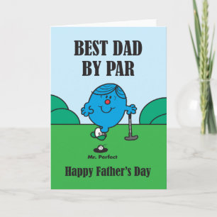 Mr Perfect   Best Dad By Par Happy Father's Day Card