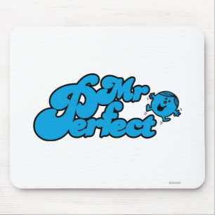 Mr. Perfect   Large Blue Letters Mouse Pad