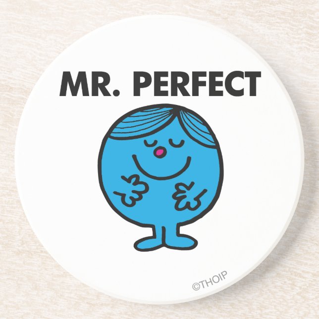 Mr. Perfect | Quietly Content Drink Coaster (Front)