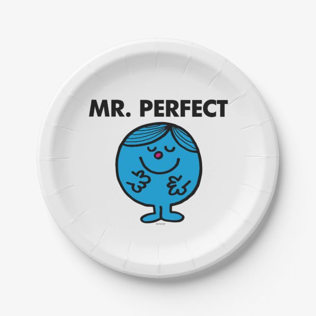 Mr. Perfect | Quietly Content Paper Plates (Front)
