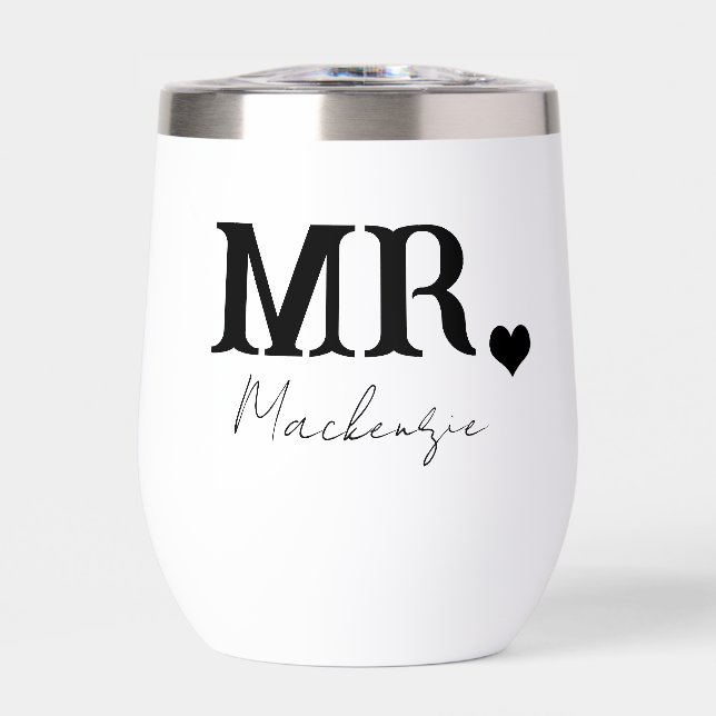 Mr Personalized Newly Weds Thermal Wine Tumbler (Front)
