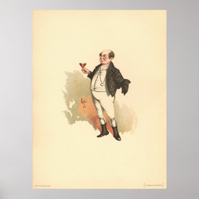 Mr. Pickwick by Kyd, Dickens' The Pickwick Papers Poster (Front)