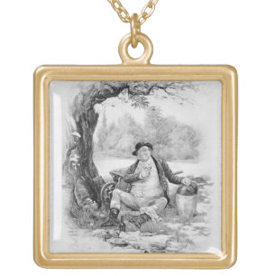 Mr Pickwick, from 'Charles Dickens: A Gossip about Gold Plated Necklace