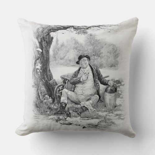 Mr Pickwick from Charles Dickens A Gossip about Throw Pillow