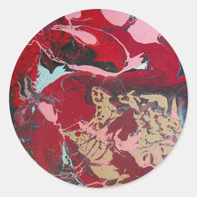 MR PINK CLASSIC ROUND STICKER (Front)