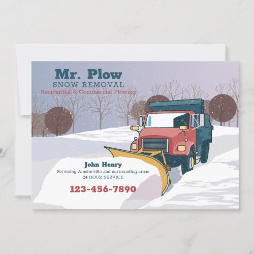 Mr Plow Snow Removal Service Announcement