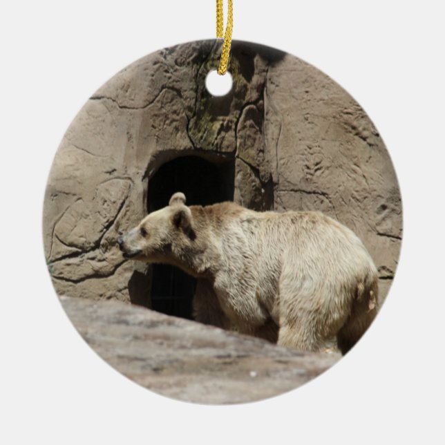 Mr Polar Bear Orniment Ceramic Ornament (Front)