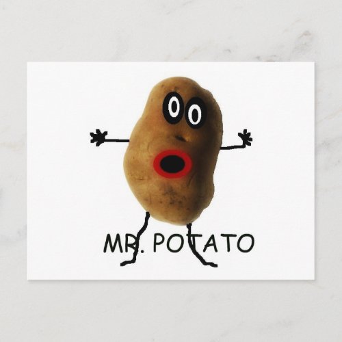 Mr Potato Cartoon Postcard