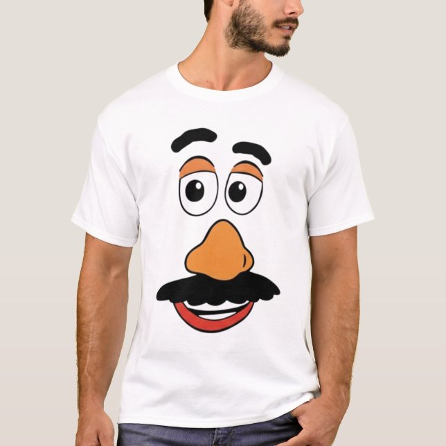 Mr Potato Funny Cartoon Face  T-Shirt (Front)
