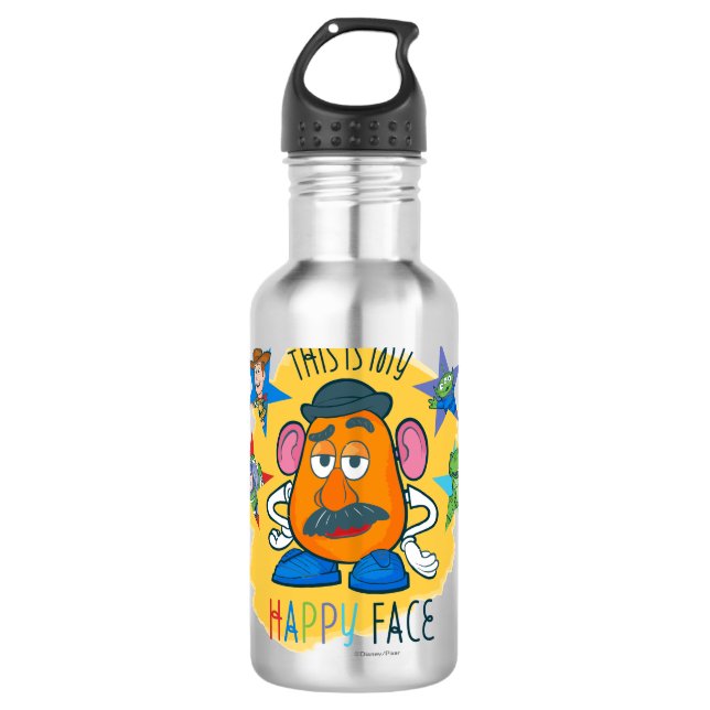 Mr. Potato Head | This is my Happy Face Stainless Steel Water Bottle (Front)