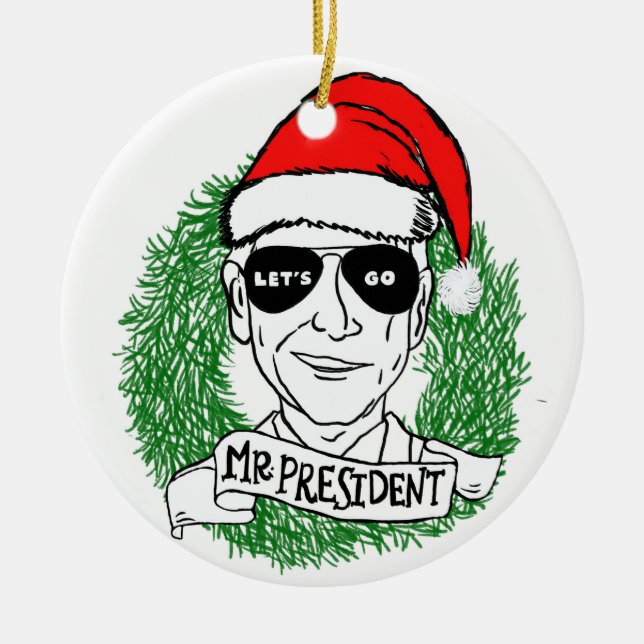 Mr. President Ceramic Ornament (Front)