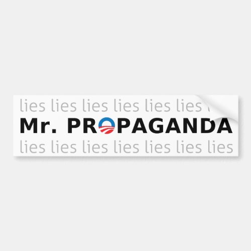 Mr Propaganda Bumper Sticker