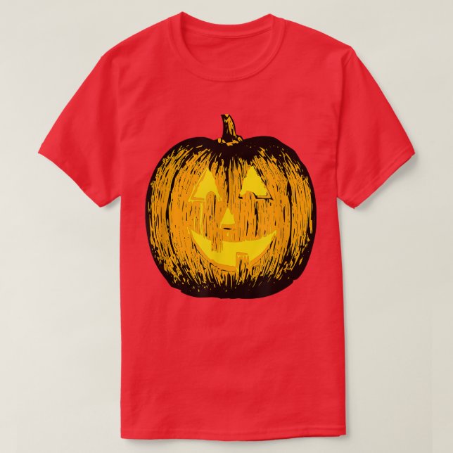 Mr Pumpkin Lighted Jack O Lantern  T-Shirt (Design Front)