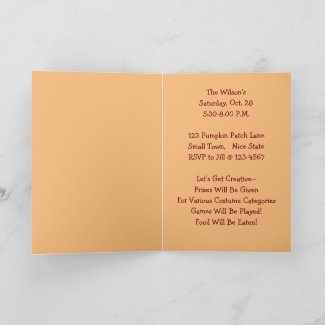 MR. PUMPKIN WITH TOP-HAT AND BOW-TIE PARTY INVITE