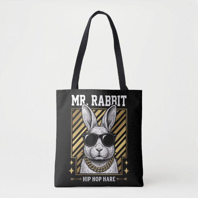 Mr Rabbit Hip Hop Hare Tote Bag (Front)