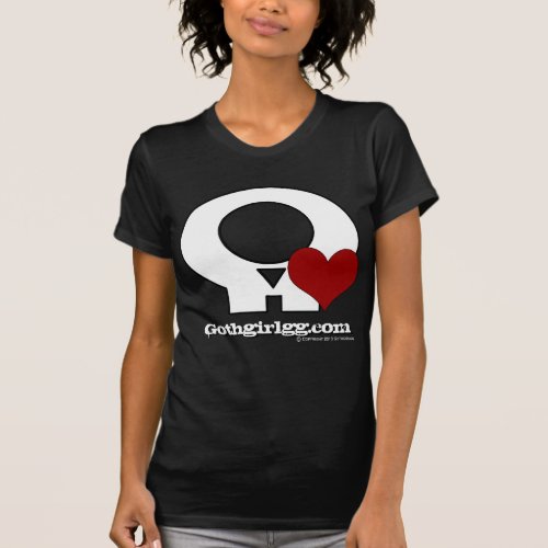 Mr Rattles Skull with heart T_Shirt