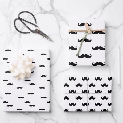 Mustache gift wrap store