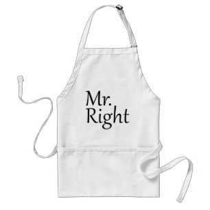 Mr. Right Adult Apron