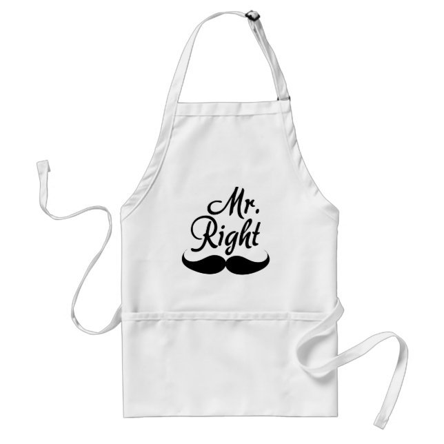 Mr. Right Adult Apron (Front)