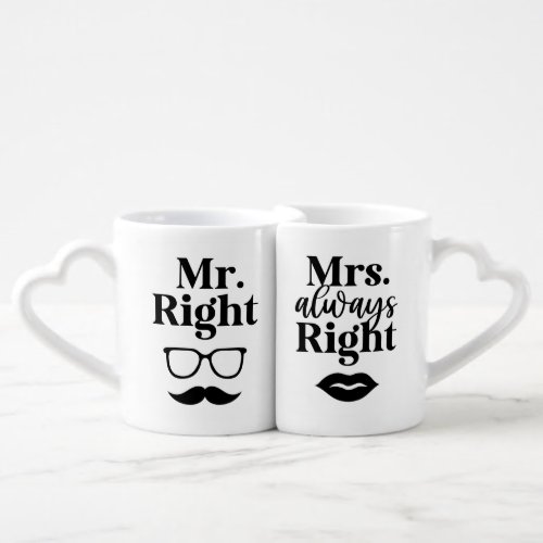 Mr Right and Mr Always Right Mug Set