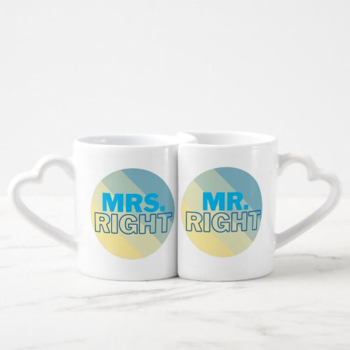 Mr Right and Mrs Right Coffee Mug Set