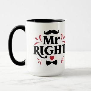 Mr Right Couple Gift For Him Husband Mug