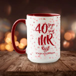 Mr Right Fun 40th Ruby Wedding Anniversary Mug<br><div class="desc">The perfect 40th ruby wedding anniversary gift for Mr Right or Mr Always Right. Personalise with the name and wedding year. A fun,  unique and customisable gift to celebrate anyone's wedding anniversary. Designed by Thisisnotme©</div>