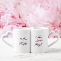 Mr Right Mrs Always Funny Wedding Anniversary Name
