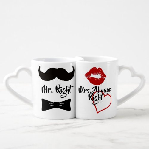 Mr Right  Mrs Always Right Matching Mugs